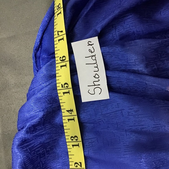 MUKZIN Women's Large Printed Floral Bunny Silky Puff Shoulder Blouse Art to Wear - Picture 10 of 11